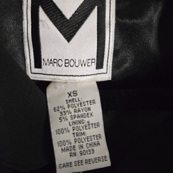 Marc Bouwer NWT* Removable Ruffled Collar Tie Belt Black Blazer Size XS - Picture 7 of 7